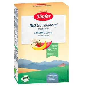 Cereal Orgánico Instantáneo de Arroz con Plátano. 175 gr.