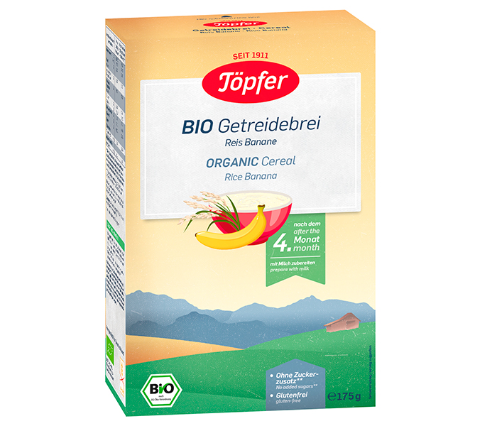 Cereal Orgánico Instantáneo de Arroz con Plátano. 175 gr. Cereal Orgánico Instantáneo de Arroz con Plátano. 175 gr.